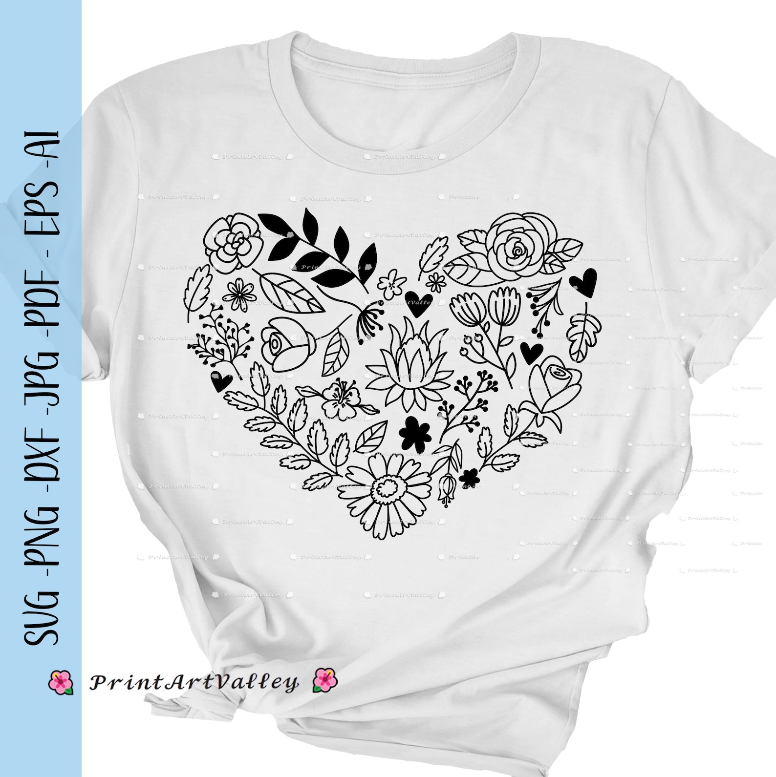 Flower Heart SVG, Floral Heart Svg, Heart Wreath Svg, Floral Heart Svg ...