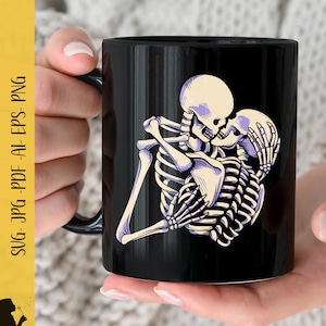 Skeleton Lovers Svg Skeleton Couple Png Love SVG The Lovers Halloween Skeletons Png Skeleton Svg Cricut Skeleton Hugging Spooky Svg Png