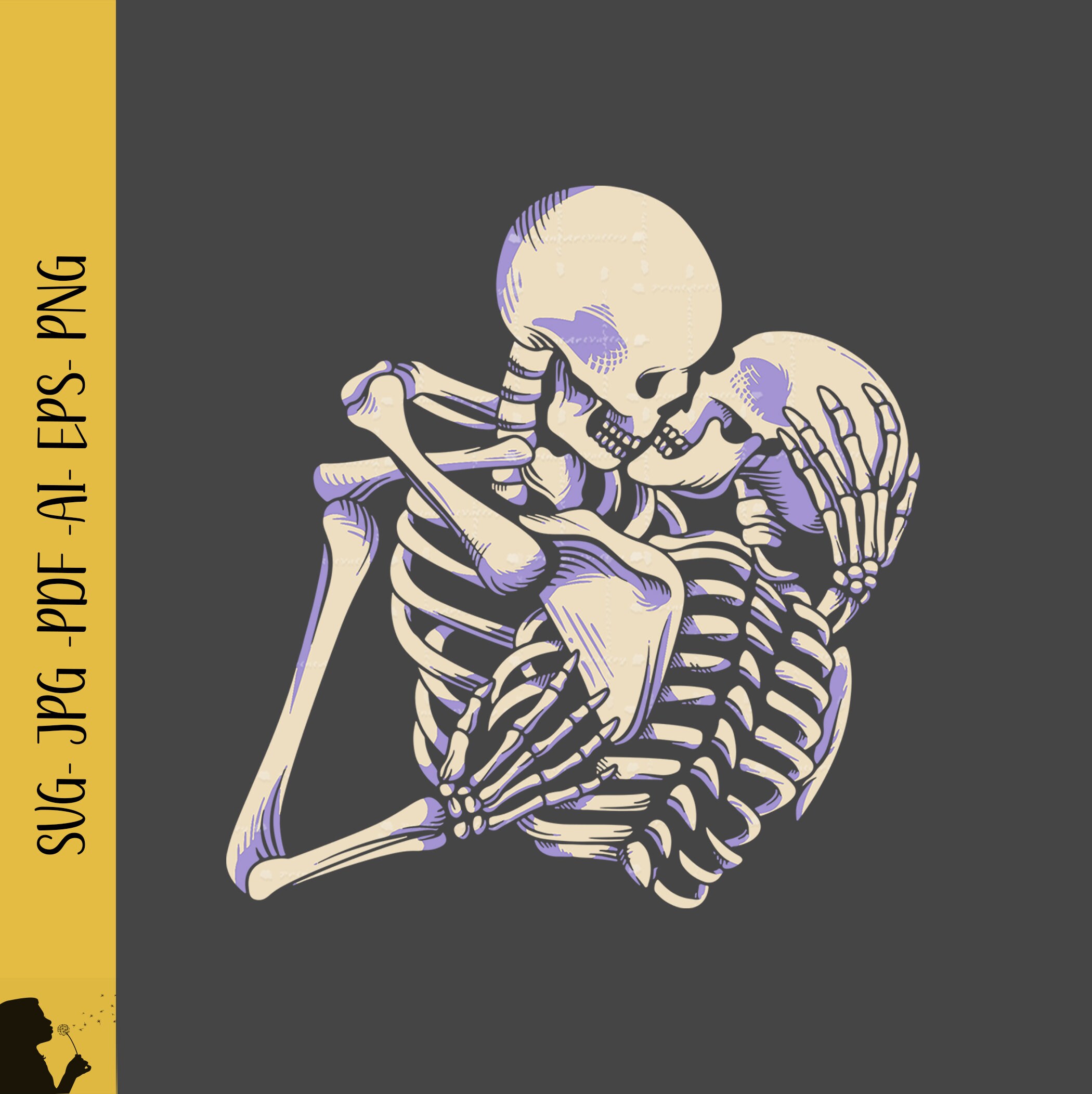 Skeleton Lovers Svg Skeleton Couple Png Love SVG the Lovers Etsy