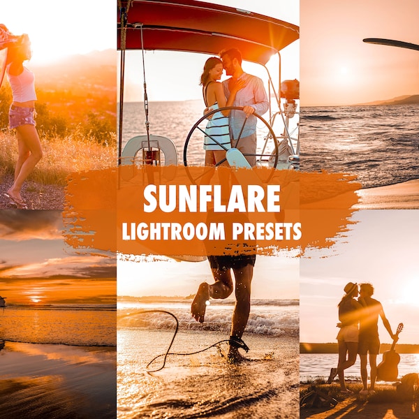 10 Sunflare Lightroom Presets | Mobile + Desktop | Warm, Sunset, Vibrant, Travel, Blogger | Instagram Presets | Plus Adobe Camera Raw