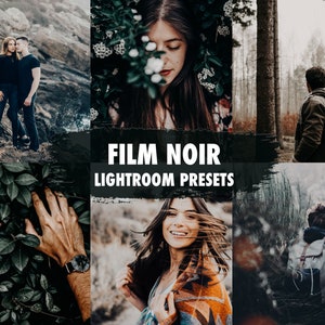 10 Film Noir Lightroom Presets | Mobile + Desktop | Moody, Deep Blacks, Blogger | Instagram Presets | Plus Adobe Camera Raw