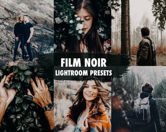 10 Film Noir Lightroom Presets | Mobile + Desktop | Moody, Deep Blacks, Blogger | Instagram Presets | Plus Adobe Camera Raw