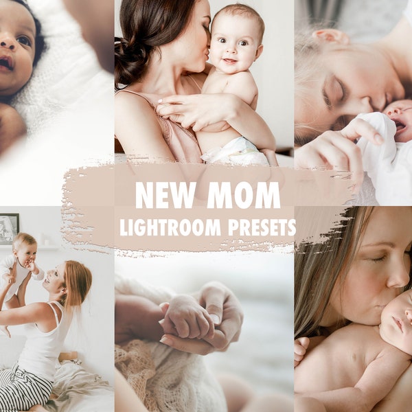 10 neue Mom Lightroom Presets | Mobile + Desktop | Sauber, Mutterschaft, Neugeborene, Weich, Hell | Instagram Presets | PLUS: Adobe Camera Raw