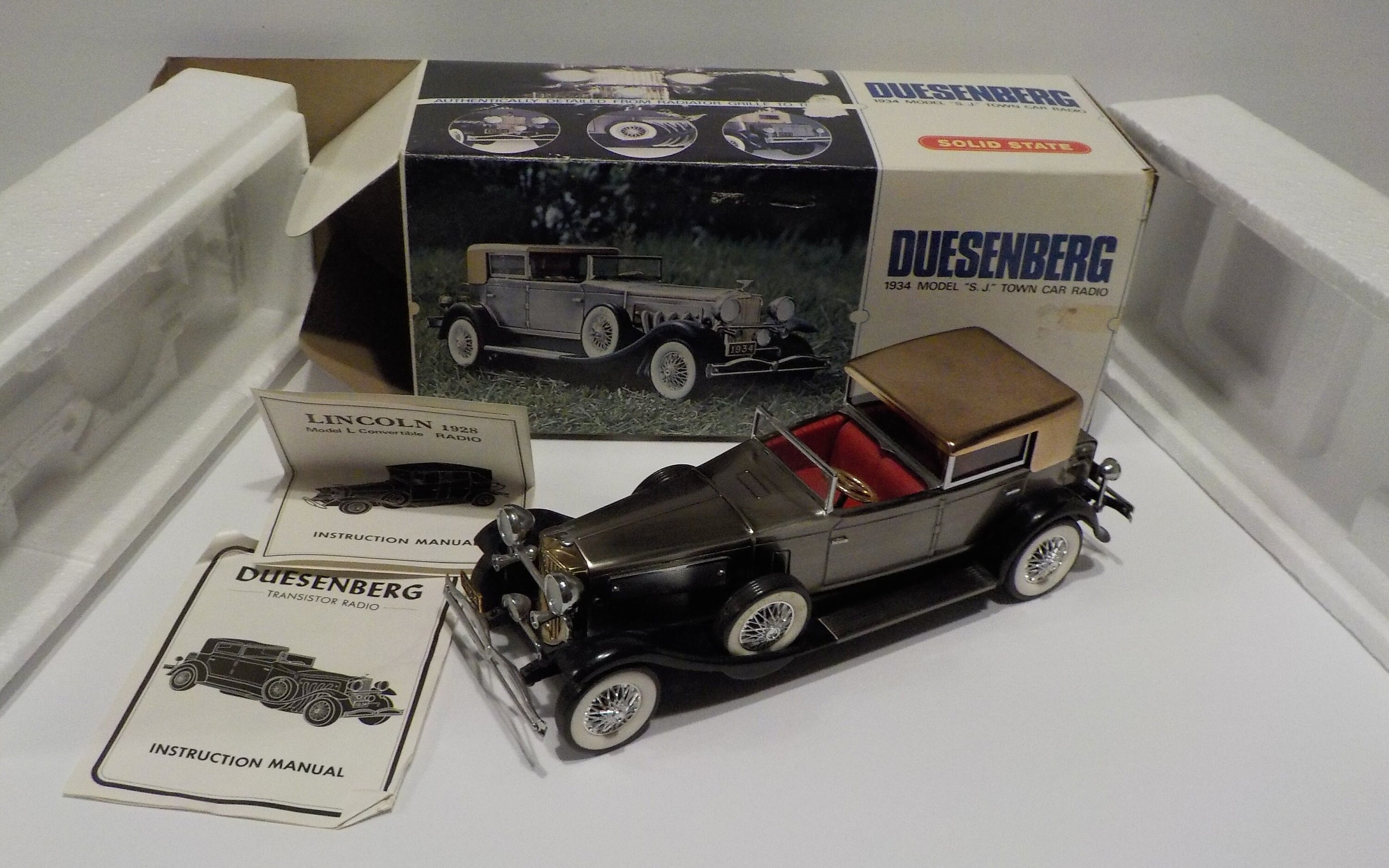 Vintage 1934 Model S.J. Duesenberg Town Car AM Radio - Etsy