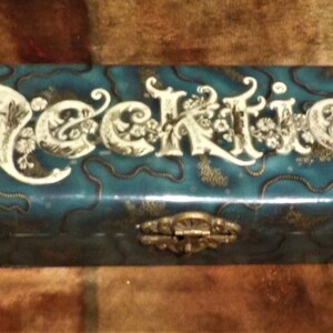 Vintage Victorian Celluloid Necktie Dresser Box