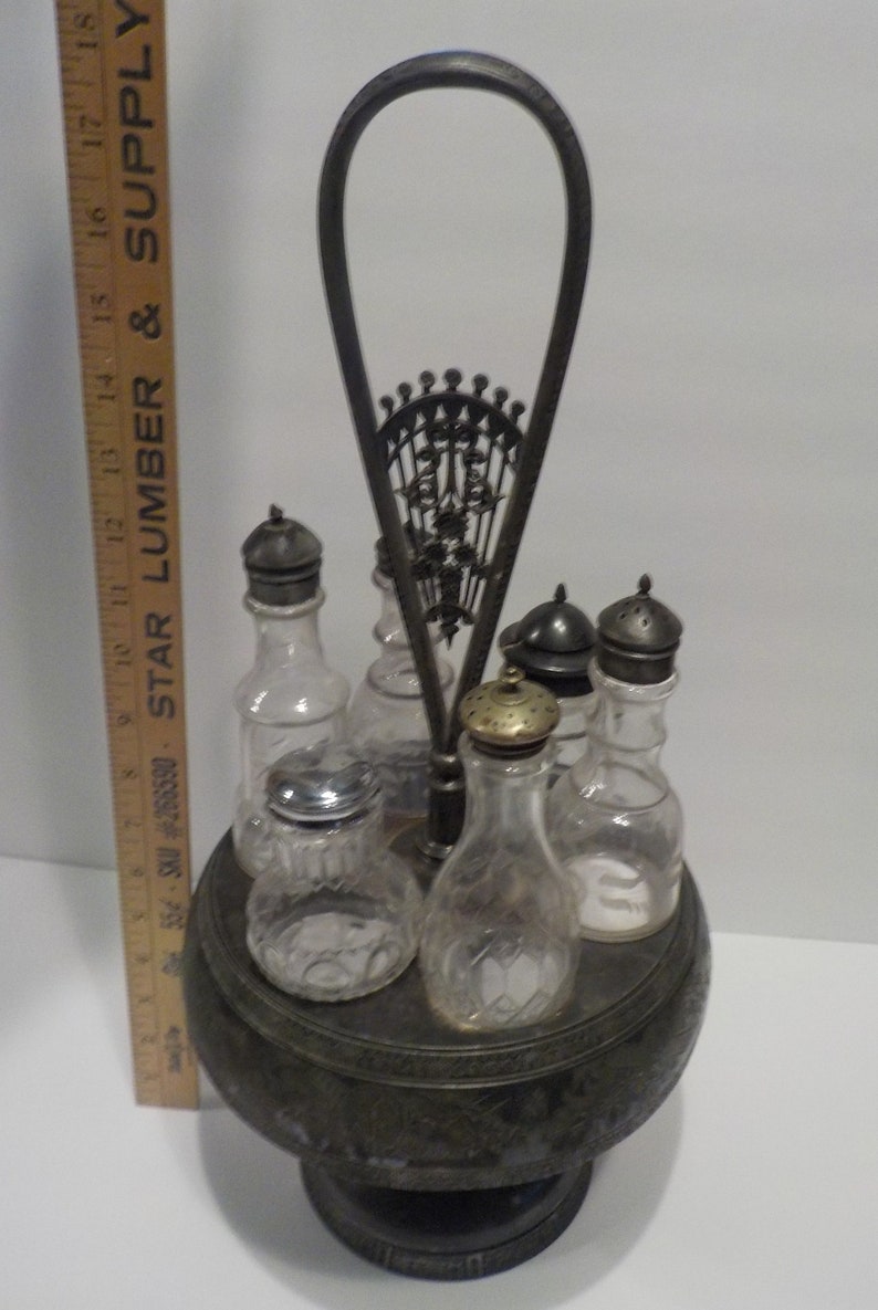 Antique Victorian Quadruple Plate Cruet/ Castor Set Etsy
