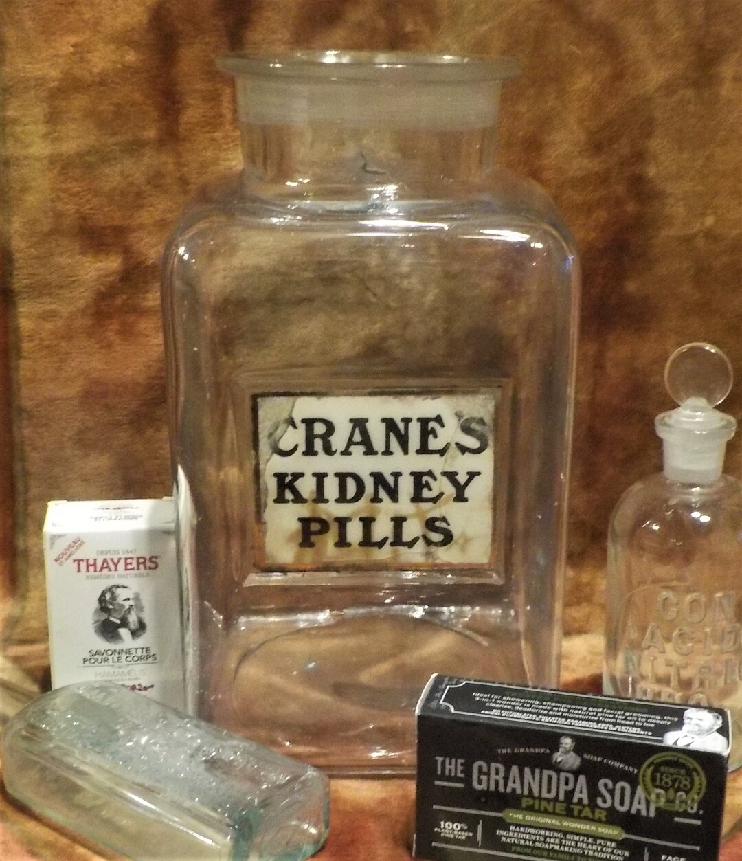 Very Large Vintage Crane's Pills Apothecary Jar Etsy