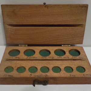 VIntage Wood Scale Weight Box
