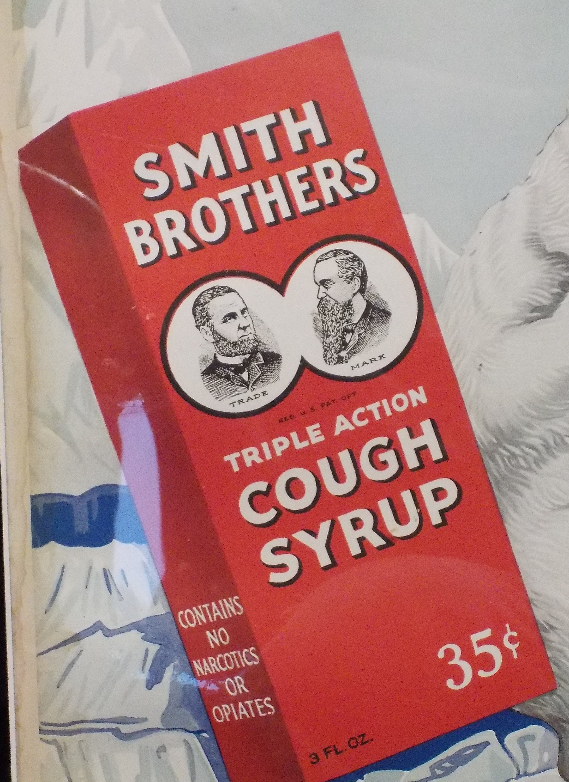 Rare Vintage Smith Brothers Cough Syrup Trolley Sign Lithograph Etsy