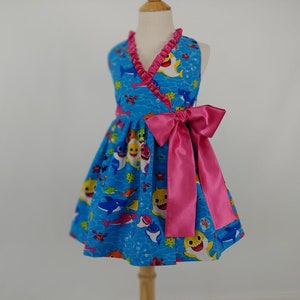 Baby Shark dress for girl Birthday dress girl Toddler dress