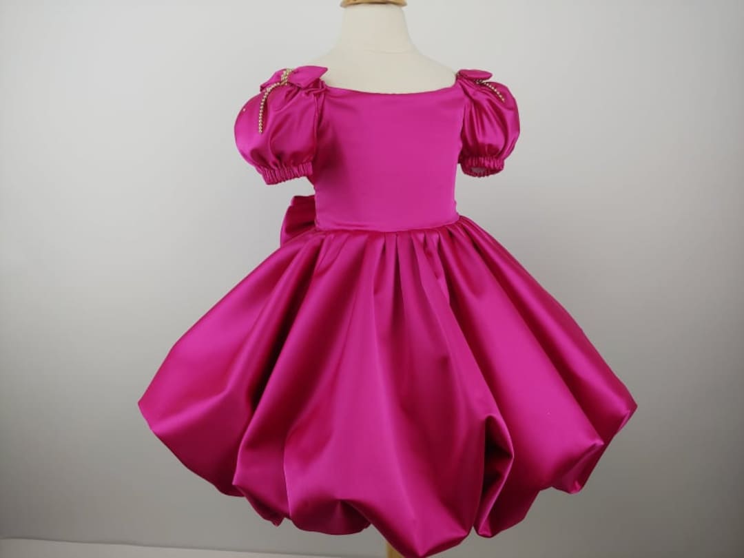 Vestidos Para NiÃ±a Color Rosa Fiusha NiÃ±as Con Vestidos Cortos