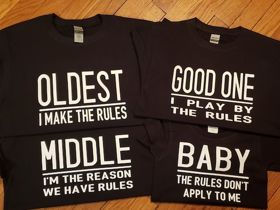Youngest Child Family Matching Outfit Sibling Shirt Set Gift Youngest Child Family Matching Outfit Sibling Shirt Set Gift