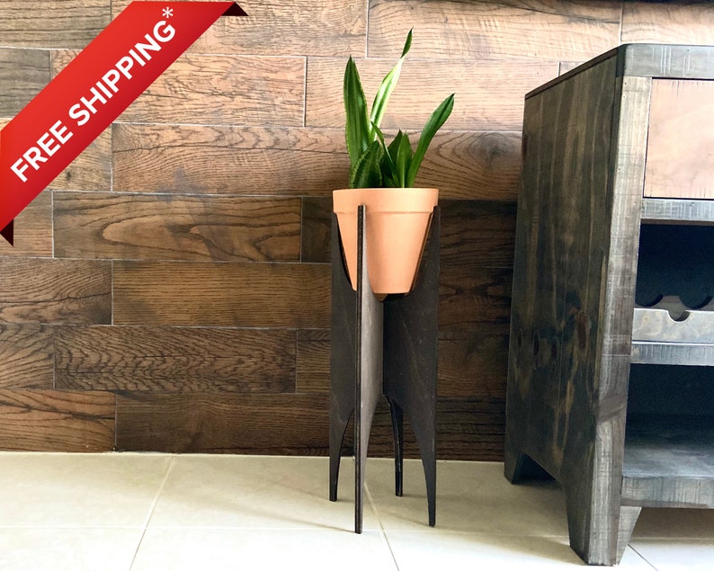 Plant Pot Stand Indoor Wooden Planter Stand Unique Plant Etsy