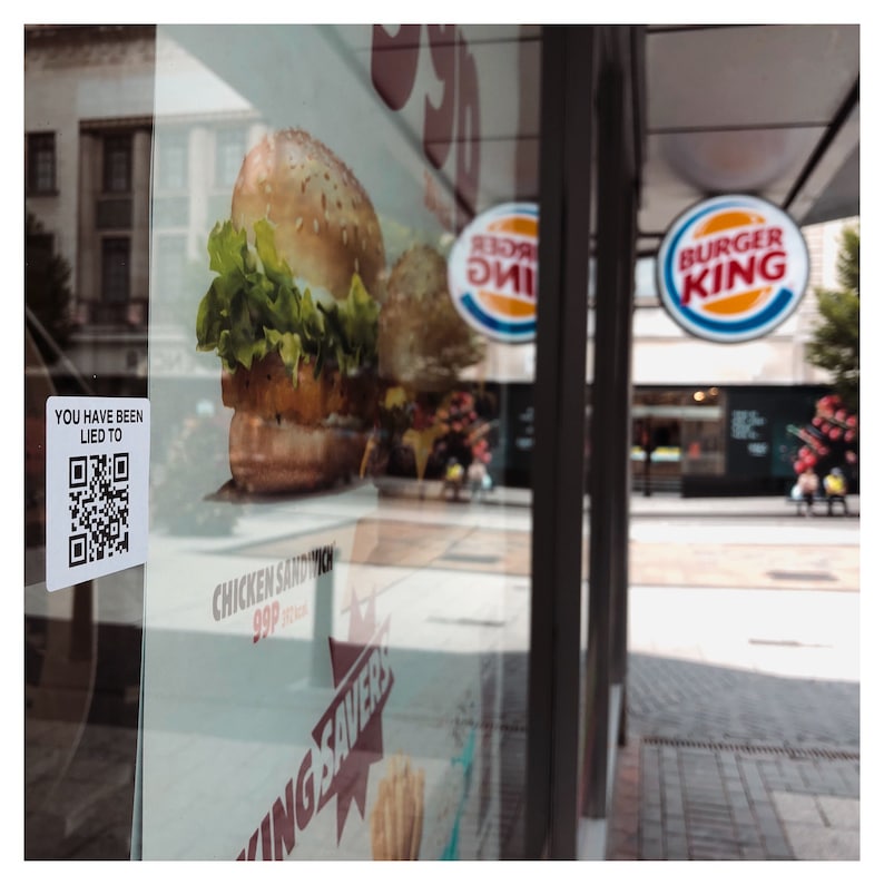 Vegan QR code activism stickers You have been lied to Dominion documentary image 3