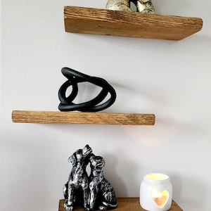 Rustic Shelving Handmade from Solid Wood 15cm Deep, 30cm Width | Wooden Wall Shelf | Kitchen Shelving | Floating Shelf | Home Decor