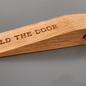 Oak Door Stopper With leather stri Handle, Handmade Door Wedge With Solid Oak Wood, Wooden Door, Door Wedge Decor, Home Improvement Gift