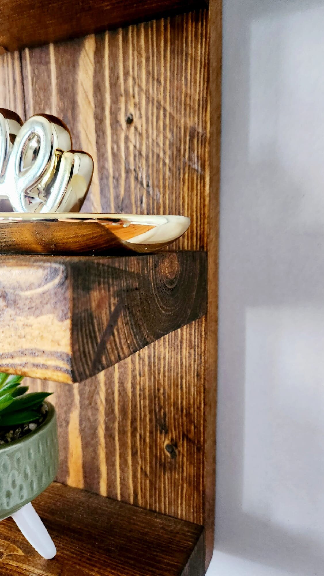 Rustic Shelving Handmade From Solid Wood 15cm Deep, 60cm High | Wooden ...