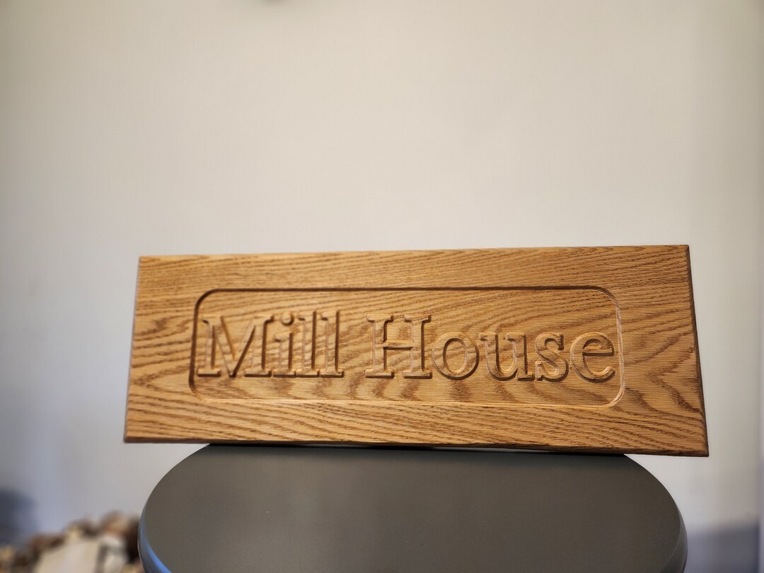 Custom Wooden House Sign, Oak Wood Sign, Family Name Sign, Farmhouse
