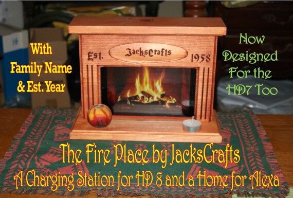 Amazon Hd Tablet Accessory The Fireplace A Charging Station Etsy