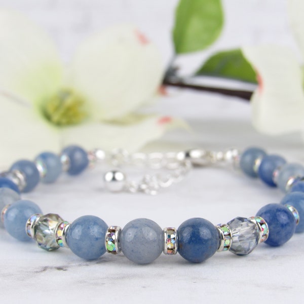 Blue Stone Bracelet Etsy