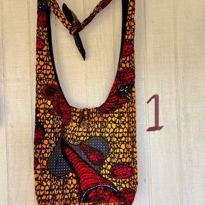 Sac à bandoulière 15 x 15 po. Fête des Mères Tissu africain Kitenge Coton lavable Grand sac à main Boho Ethnique Fait main Atelier de Tanzanie