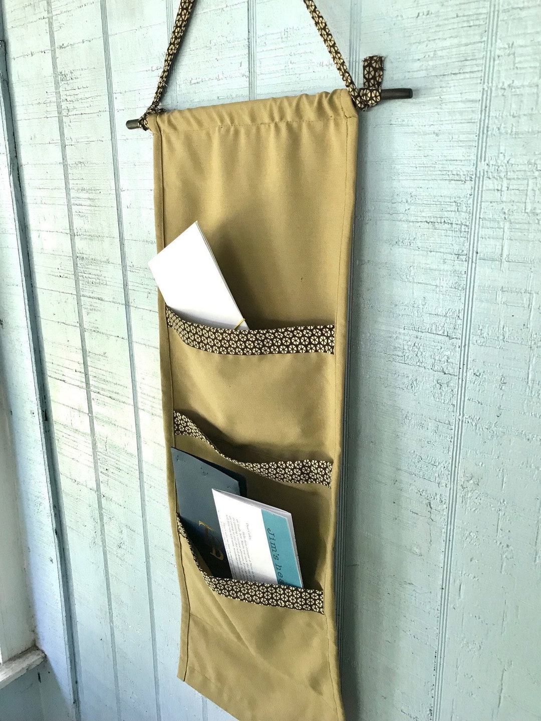 Hanging Organizer Kitenge Cloth Mail Letters Paper Newspapers Brochures ...