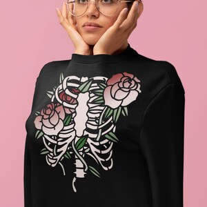 Roses in the Ribcage Unisex Crewneck