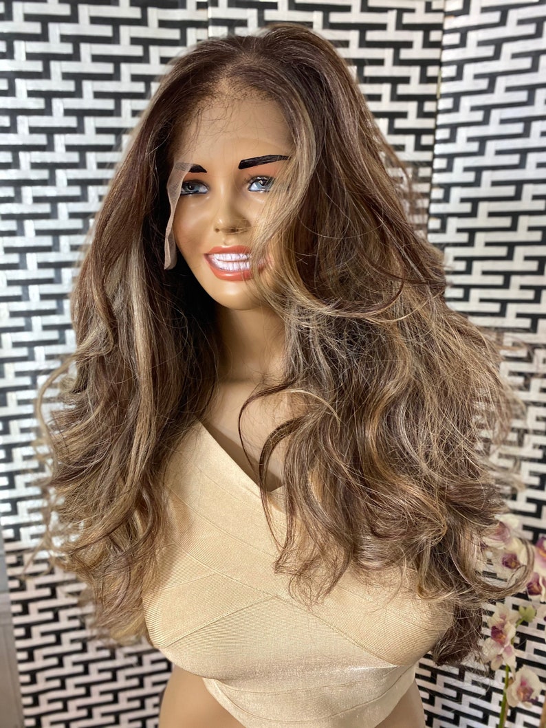 VIXXEN Balayage BLOND Curls LUXURIOUS Lace Front Wig 24 Etsy