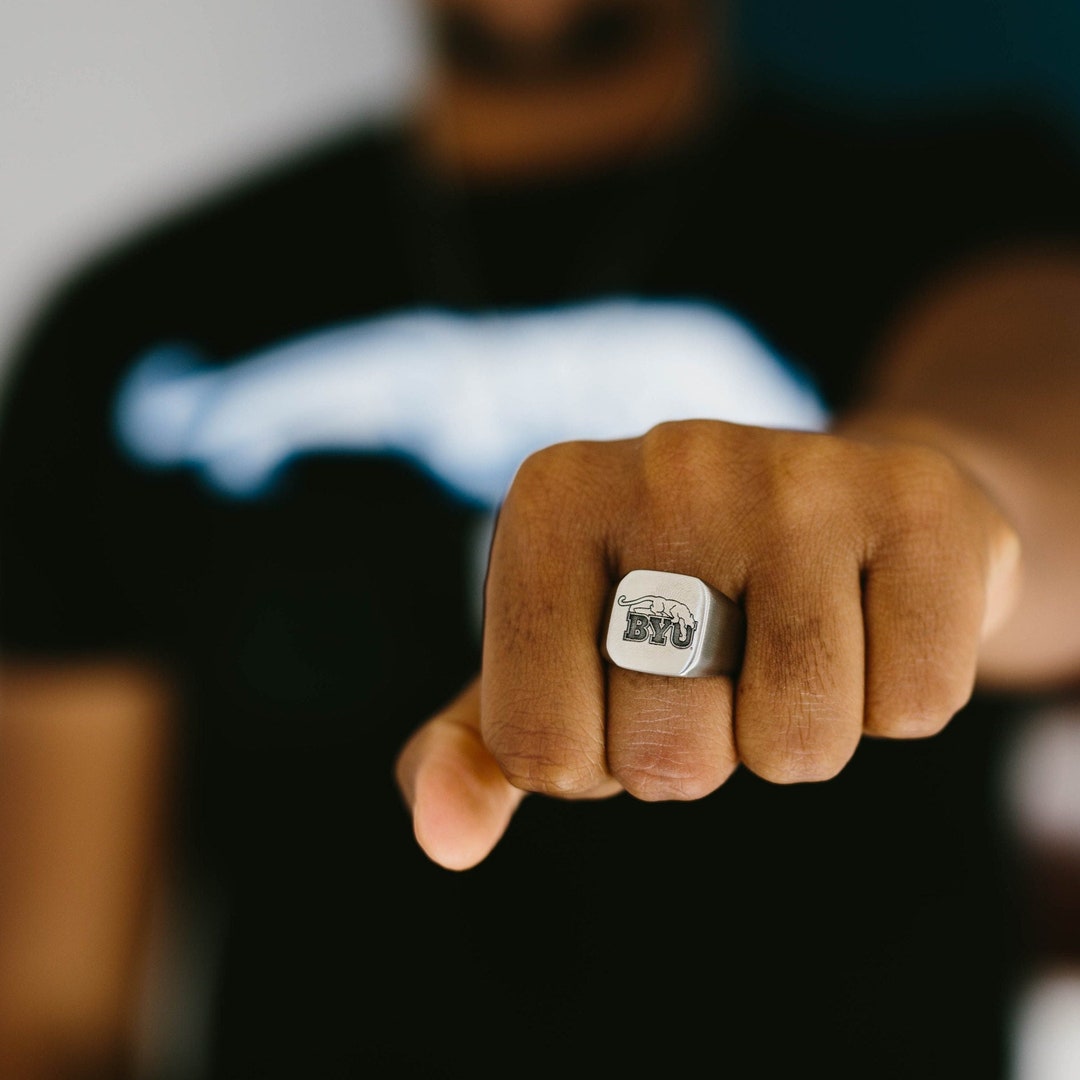 BYU Cougars Signet Ring - Brigham Young University - Etsy