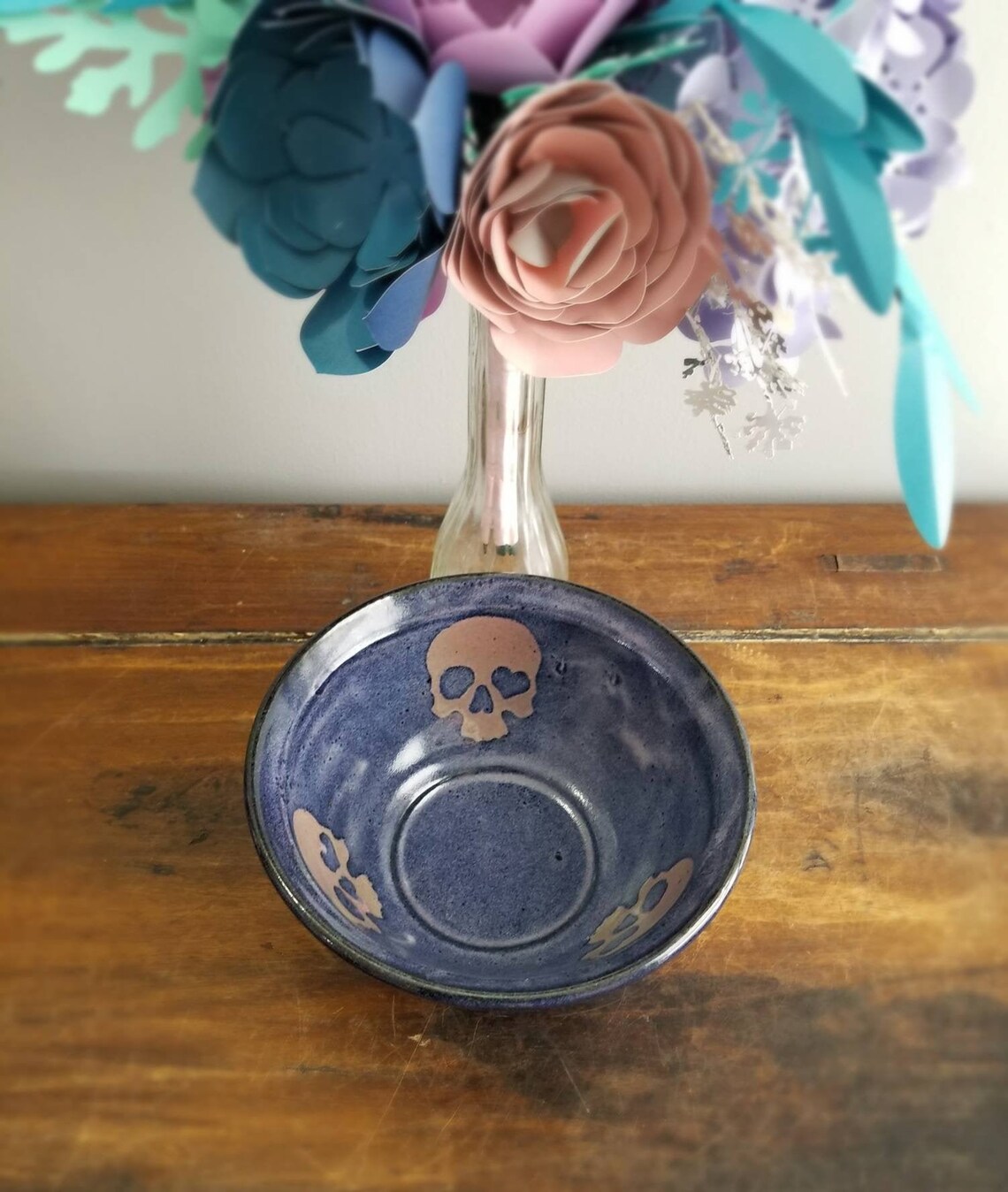 Love you to death Md Ceramic Skull Bowl Pottery Bowl Etsy