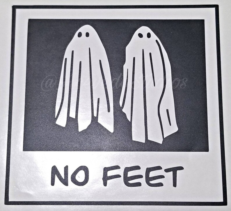 Beetlejuice No Feet Ghosts Polaroid Vinyl Decal