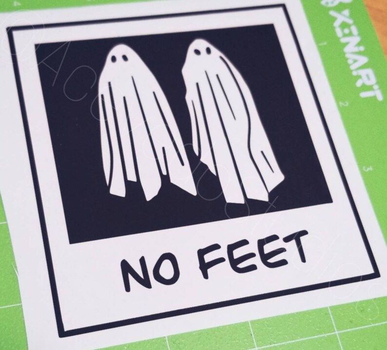 Beetlejuice No Feet Ghosts Polaroid Vinyl Decal