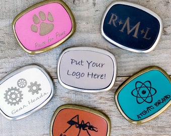 Custom Leather Belt Buckles - Your Logo - Create any design - Personalized Leather belt Buckles - For Women and Men. Words - Symbols - Logos