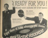 Vintage RCA Victor Records Album Tommy Dorsey Phil Harris Vaughn Monroe Print Advertising Inventory 3044