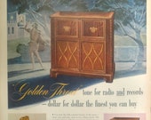 Vintage RCA Victor Victrola Golden Throat Print Advertising Inventory 3043
