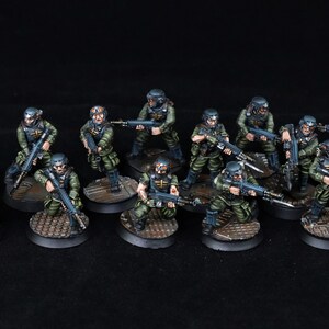 Recruit Infantry Squad - Runds&#39; Imperial Guard Recruit Infantry Squad - Sci-fi Guardsmen Squad + 25mm custom bases - Sci-fi Custom Guardsmen