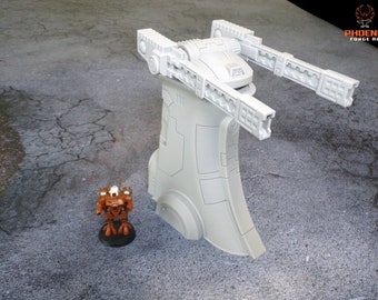 Greater Good Railgun Turret - Railgun terrain for Space Communists - Sci-fi Alien Terrain for 28mm Wargames.