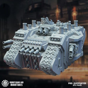 Iron Assault Tank - Assault Tank x1 - Massive Iron Warlords Assault Tank for Sci-fi Wargames / Miniatures. 28mm Scale Sci-fi Wargame Tank.