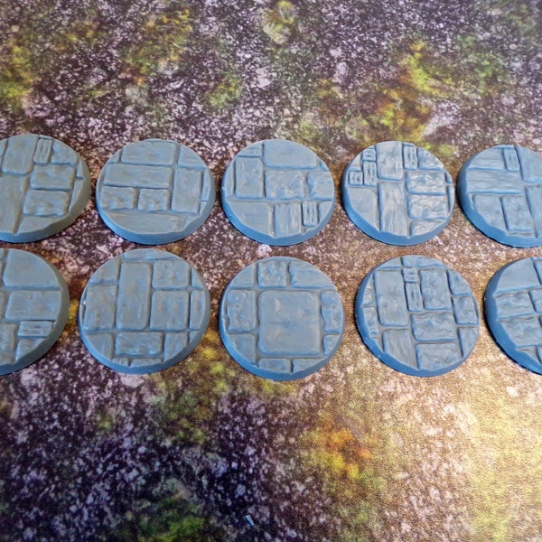 Cobblestone Bases x10 25/28/32/40mm - Perfekt für D&D, Dungeons, Fantasy Monster Modelle, oder jedes andere 28mm Wargame/Rollenspiel.