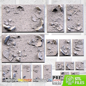 Undead Graveyard Square Bases - Custom Undead Graveyard 50x100mm+ Bases - All Sizes - Custom Bases for Fantasy Wargames / Miniatures - DnD