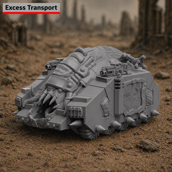 Possessed Tank of Excess, Custom Resin Miniature APC for Sci-fi Wargames. High Quality Resin Kit.