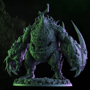 Rot God, Prince of Plagues x1 - Demon Lord of Pestilence - 60mm or 130mm Sized + Custom Plague Base. Fantasy or Sci-fi Wargame Demon Lord.