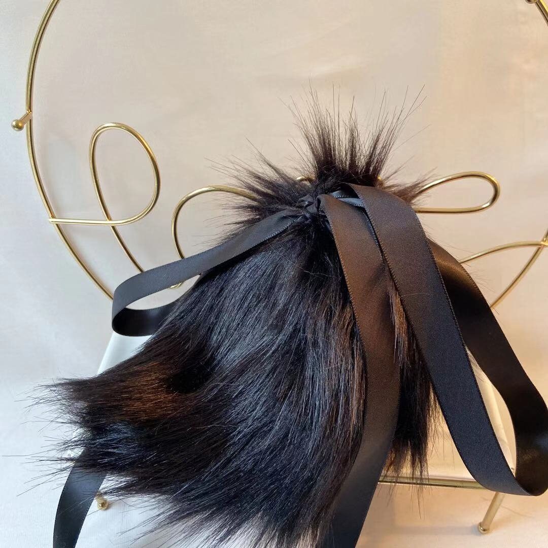 6in Black Rabbit Tailblack Rabbit Earscosplaybutt Etsy Australia