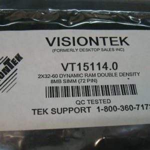 Vintage Macintosh RAM/Memory 8MB Simm 72 Pin 8 MB Visiontek VT15114.0 2X32-60