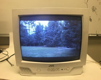 JVC Retro gaming 13" White CRT Monitor C13911 w/mono speaker