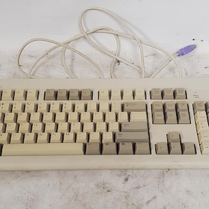 Vintage Dell QuietKey 0463CD PS/2 Mechanical Computer Keyboard