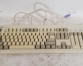 Vintage Dell QuietKey 0463CD PS/2 Mechanical Computer Keyboard