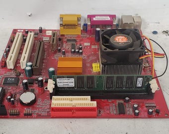 Amd Duron Pc Chips Motherboard Vintage PC Chips M810CLR ATX