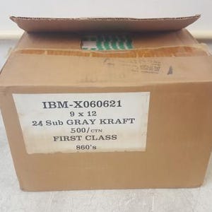 Vintage IBM IBM-X060621 24 Sub Gray Kraft Koperty Pierwszej Klasy 860 sztuk 500 sztuk