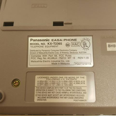 Vintage Panasonic KX-T2365 Easa-phone Speaker Phone Telephone Beige - Etsy
